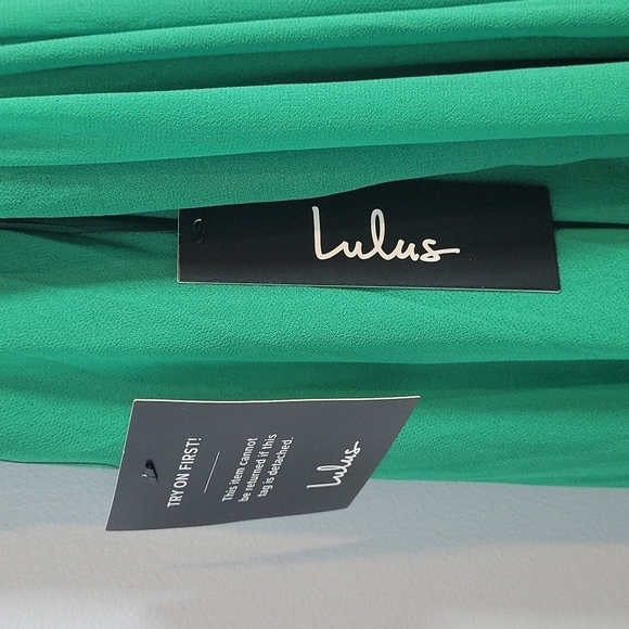 NEW Lulu's Mythical Kind Of Love Bright Green Maxi Dress Strappy Open Back XS - Picture 7 of 14